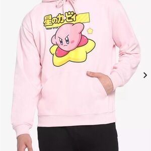 Pink Graphic Kirby Hoodie Unisex Size L